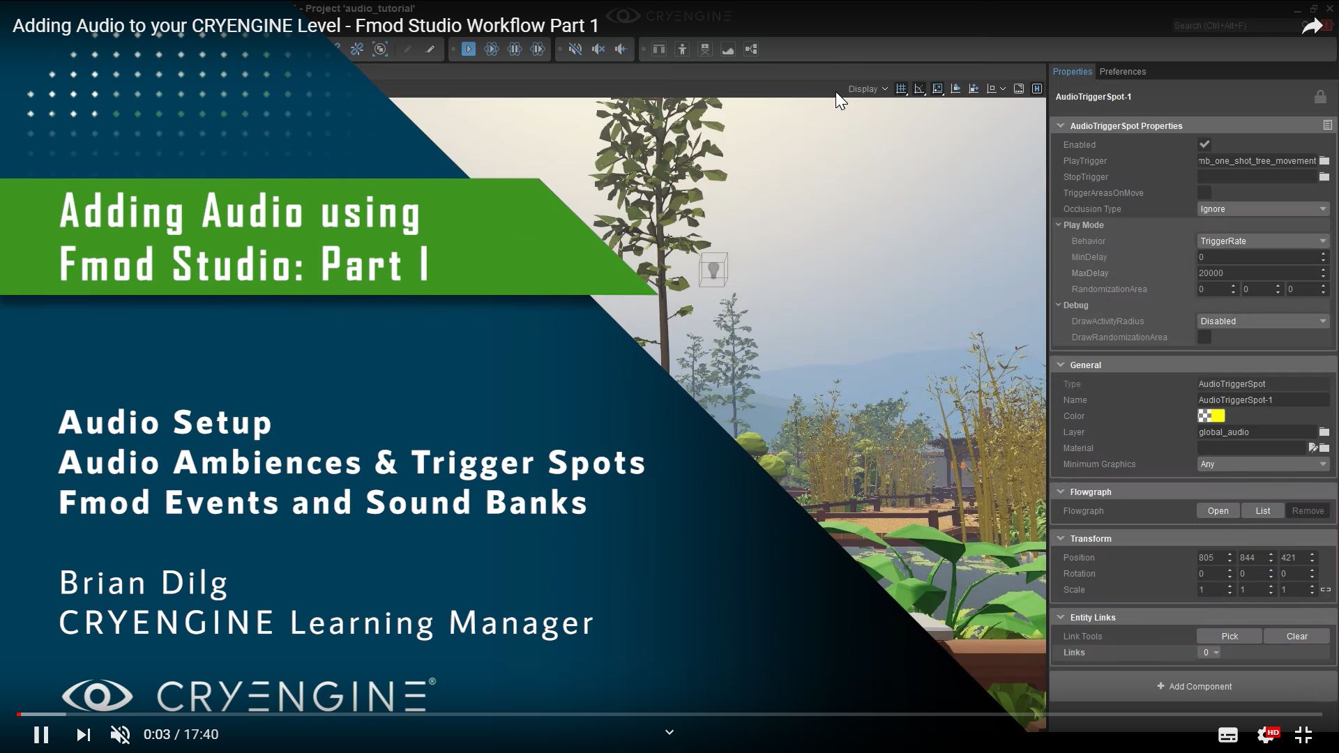 Audio ambience and trigger spots - Fmod Studio workflow part 1