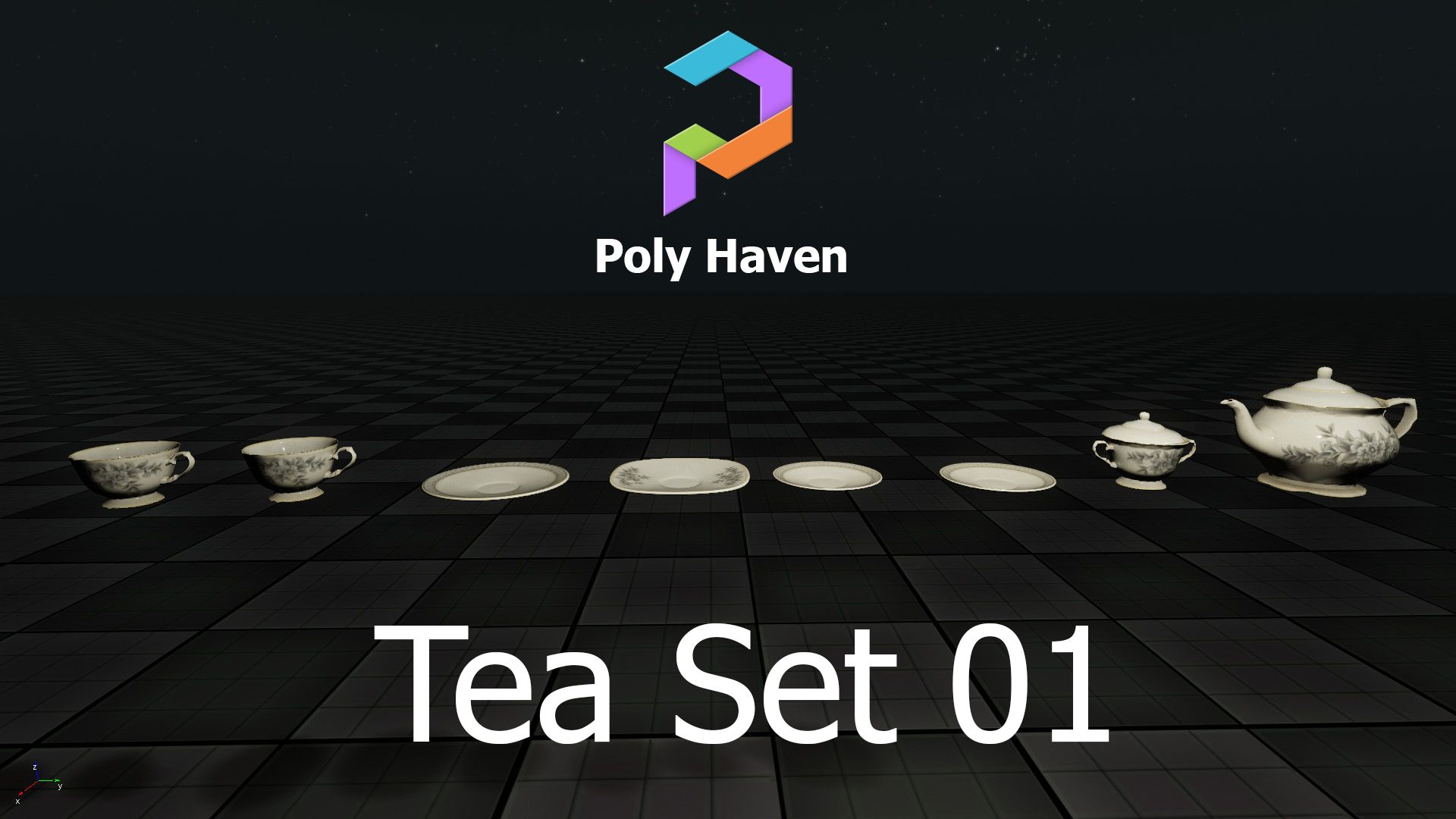 Poly Haven - Tea Set 01
