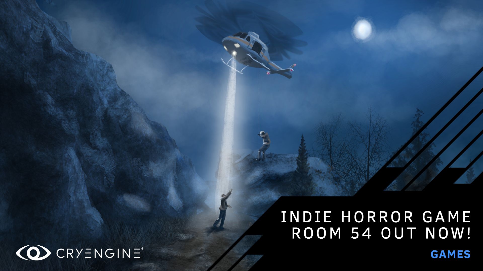Achieved with CRYENGINE - Indie Horror Room 54 is out now