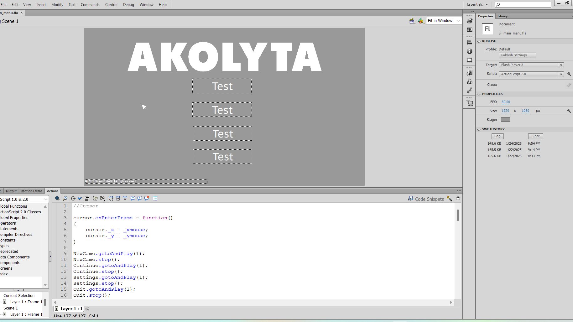 Akolyta - Main Menu [UI]