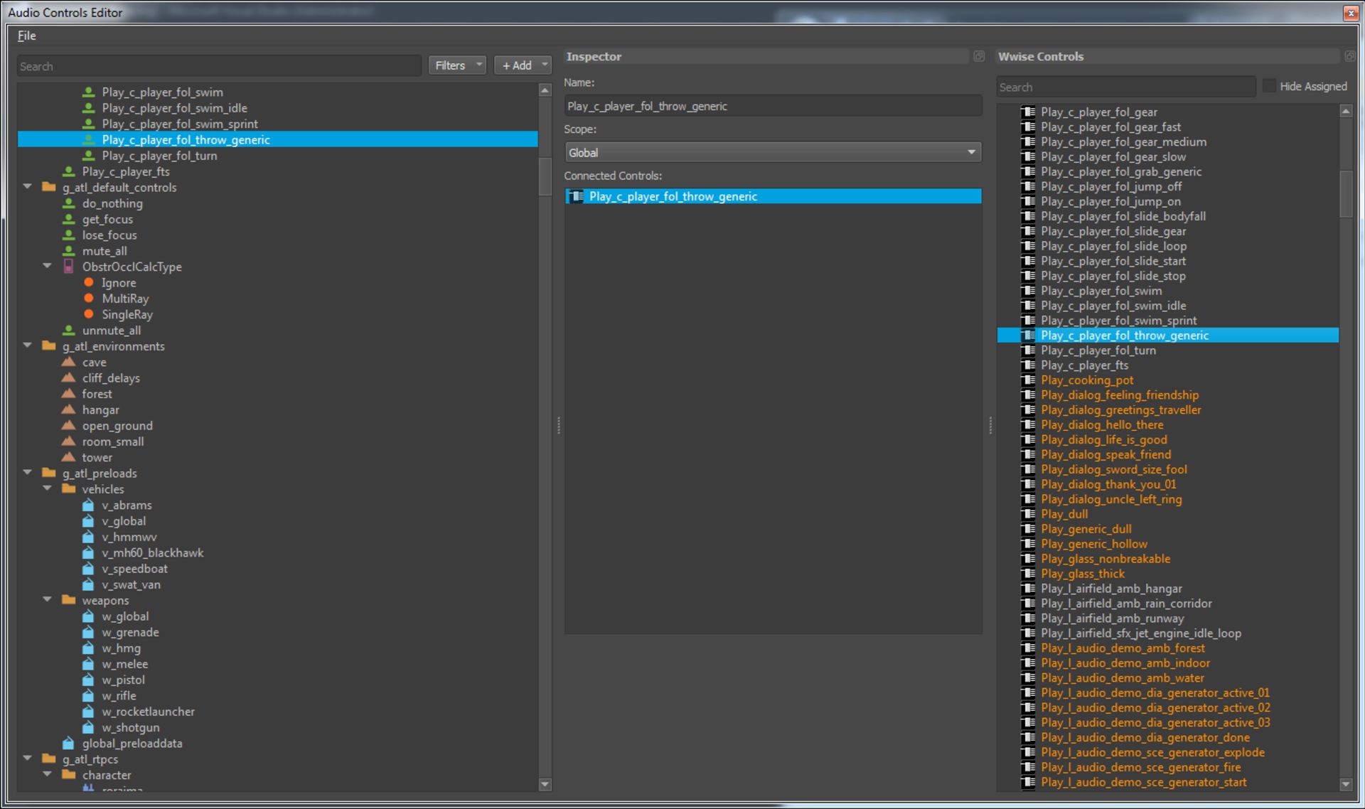 Audio Controls Editor (ACE)