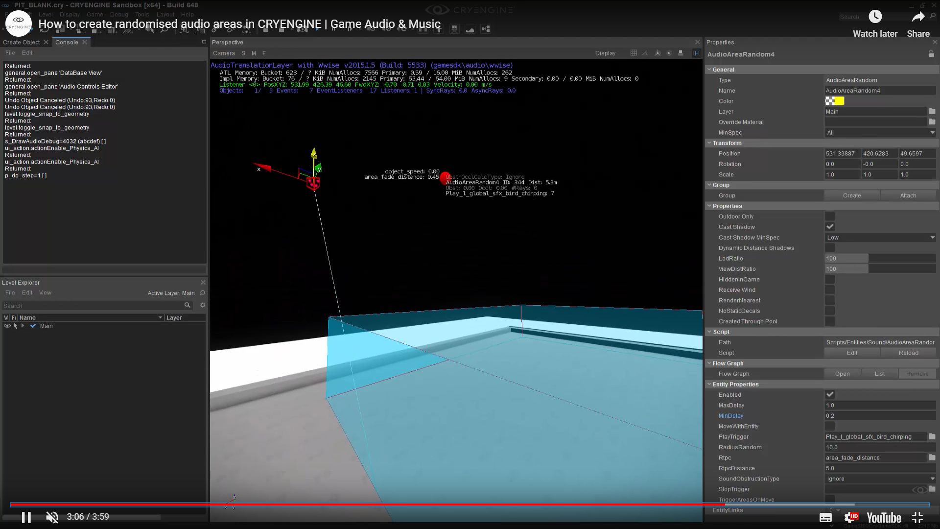 Audio area random (AAR) entities