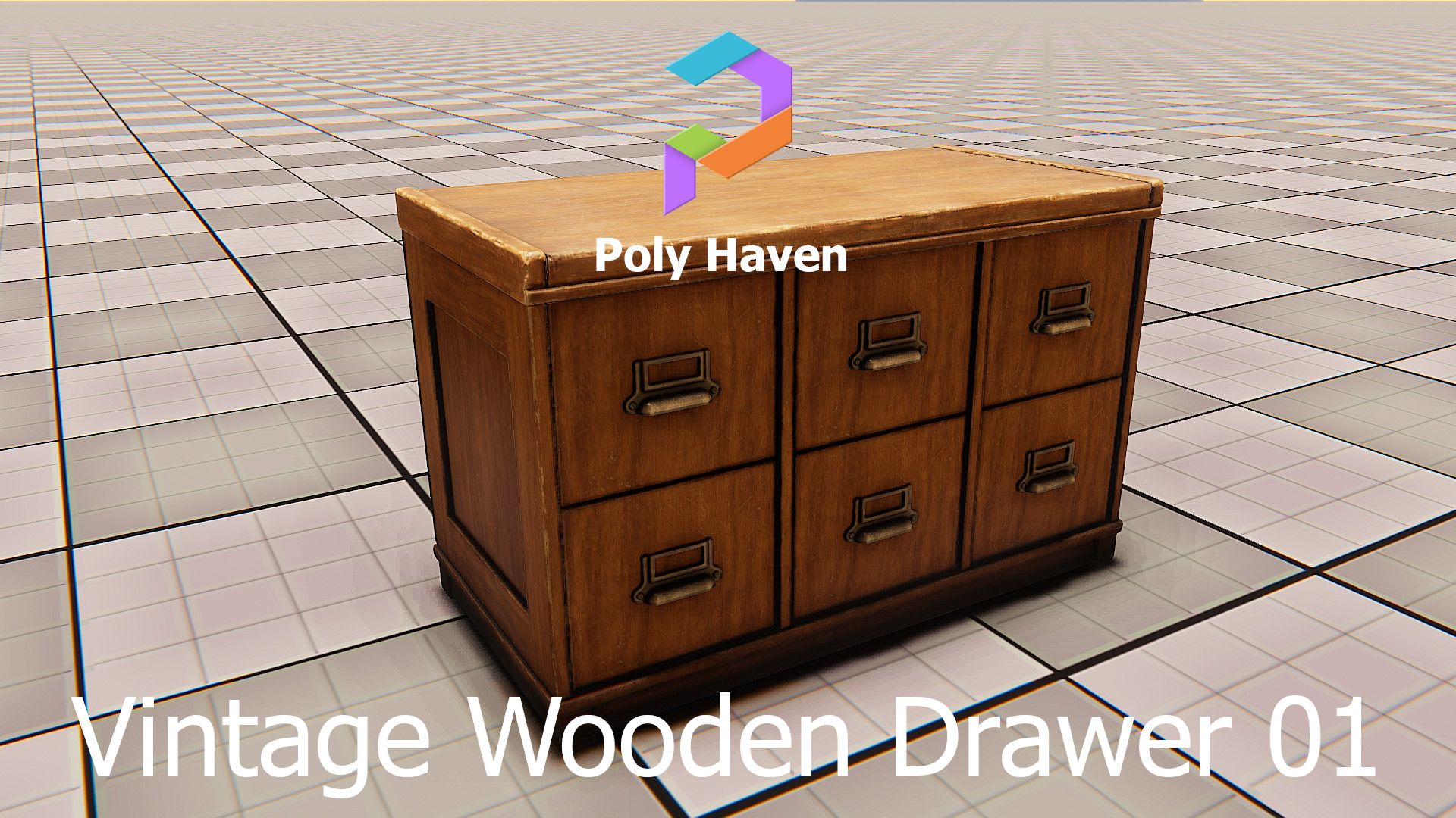 Vintage Wooden Drawer 01
