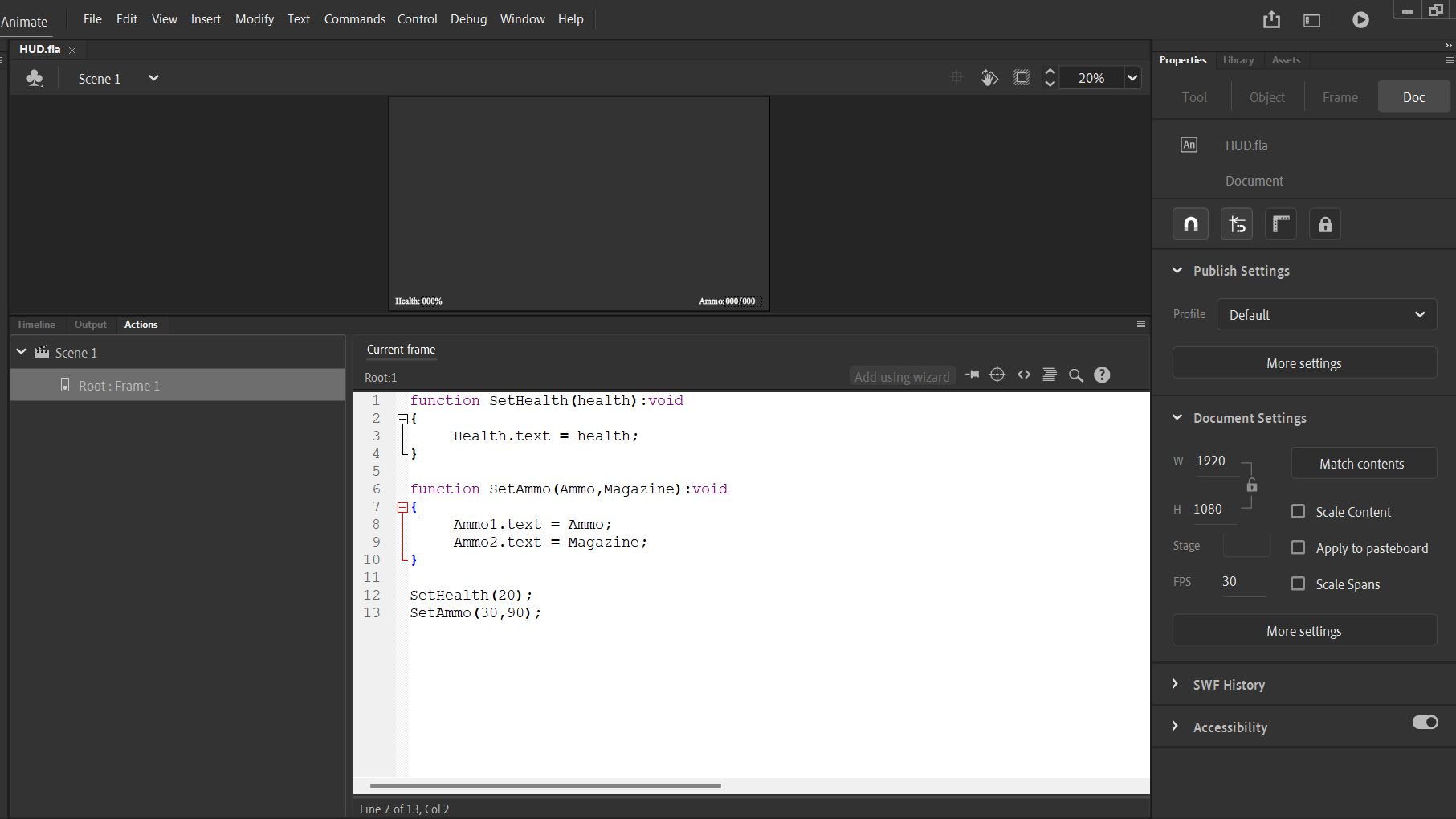 Simple HUD (using Scaleform 4)