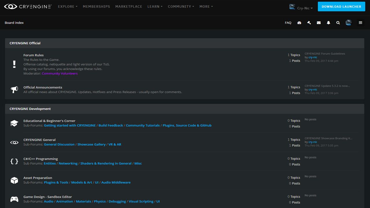 New CRYENGINE forum is go!