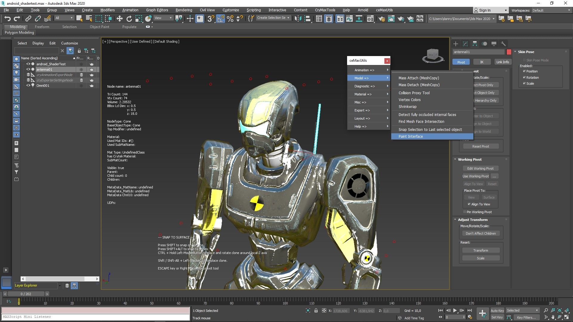 CRYENGINE 3ds Max Utilities v2020