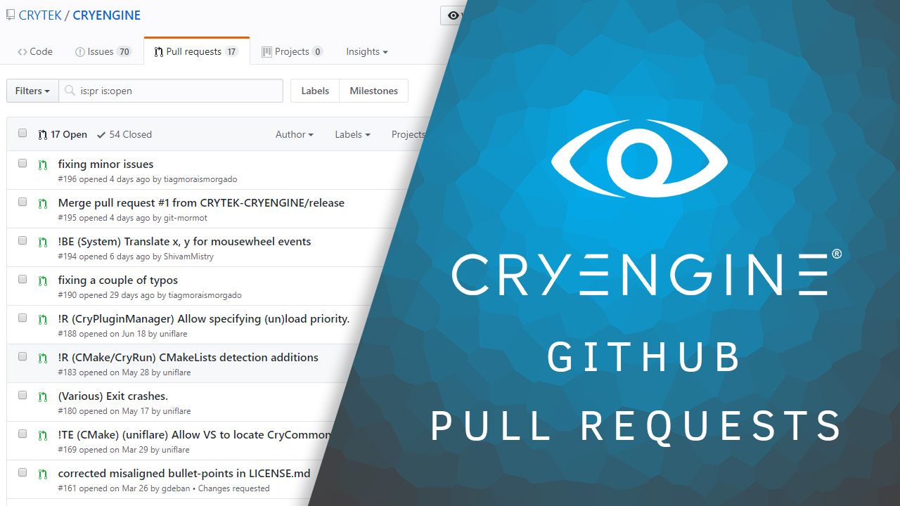 CRYENGINE GitHub pull requests are go – here’s what you need to know