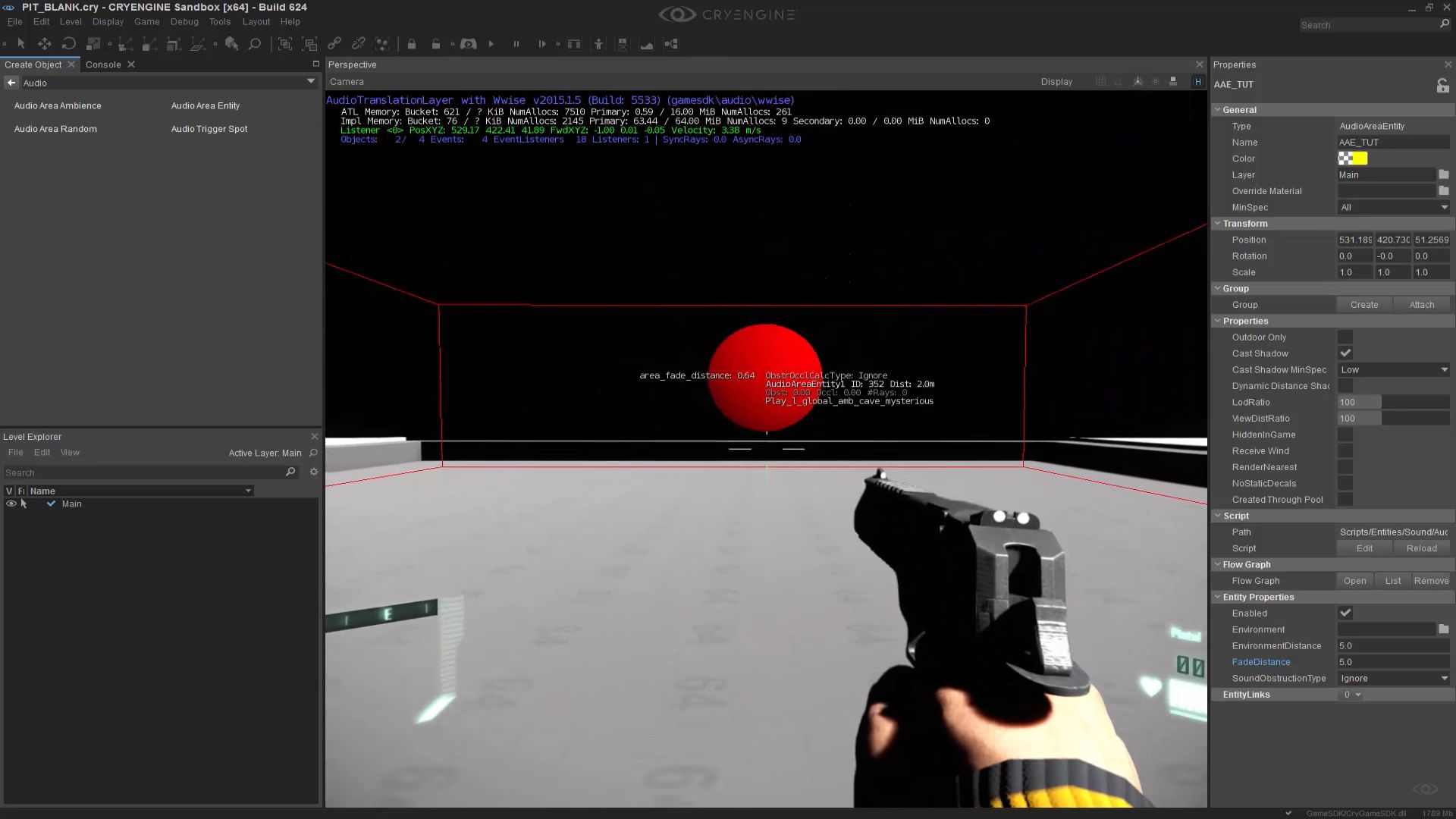 Audio area entities (AAE)