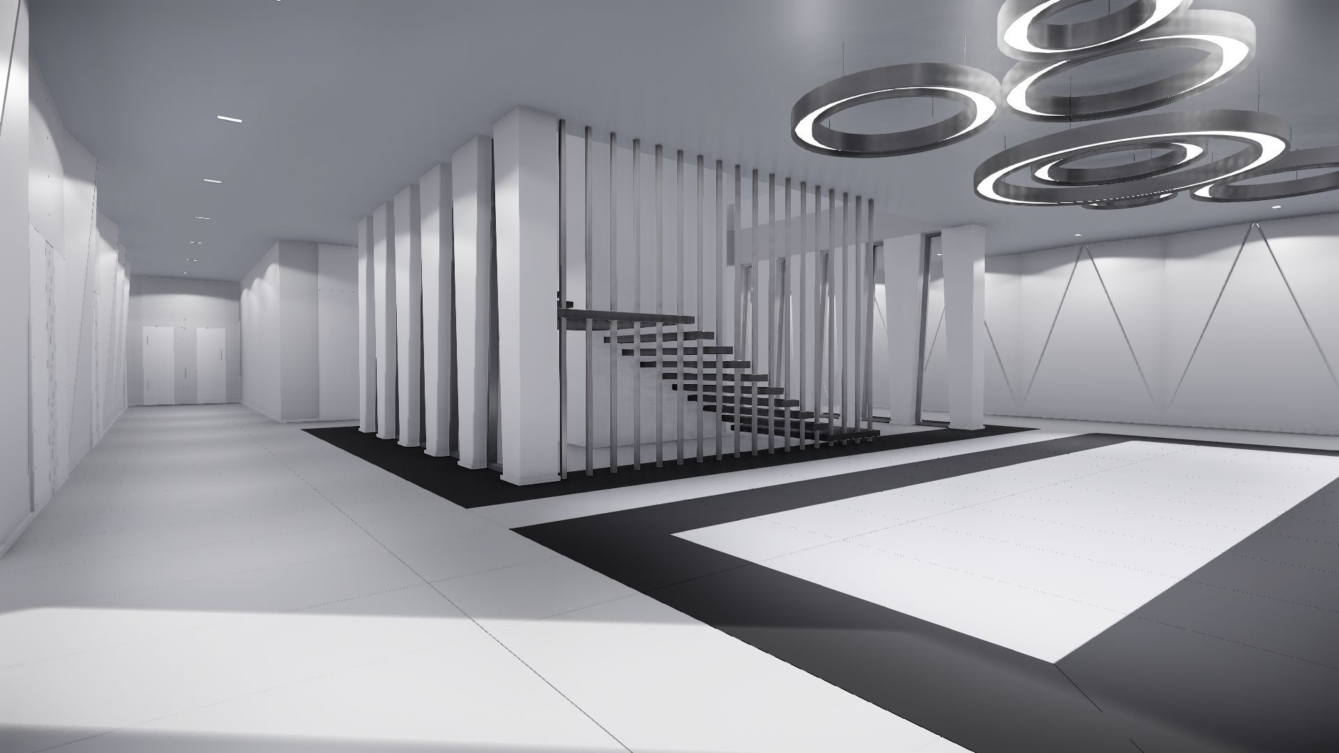 Modern Hall - Scene - FREE