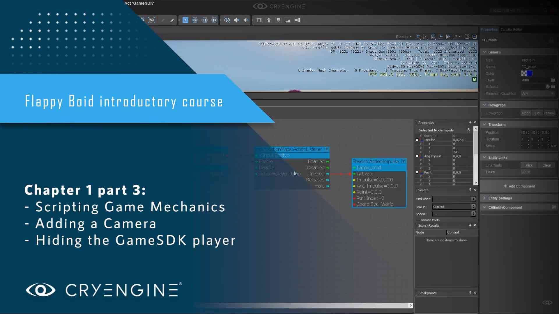 01-3: Controlling the GameSDK player and adding a camera
